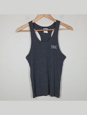 Vtg Y2K Everlast Ribbed Muscle Racerback Tank Spellout Weightlifting Boxing Med